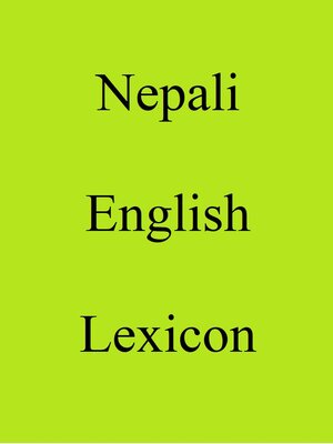 cover image of Nepali English Lexicon